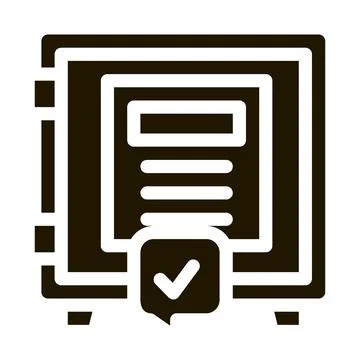 Code safe icon Vector Glyph Illustration 스톡 일러스트