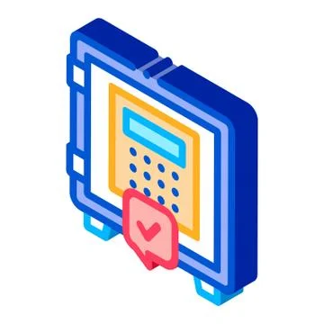 Code safe isometric icon vector illustration Illustrazione stock