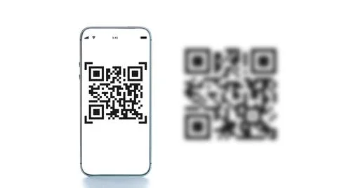 Code scan icon. Digital mobile smart phone with qr code scanner on smartphone Foto stock
