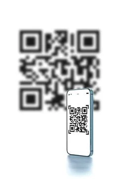 Code scan icon. Digital mobile smart phone with qr code scanner on smartphone Foto stock