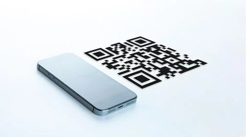 Code scan icon. Digital mobile smart phone with qr code scanner on smartphone Foto stock