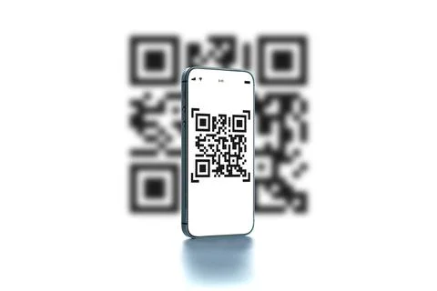 Code scan icon. Digital mobile smart phone with qr code scanner on smartphone Stock Photos