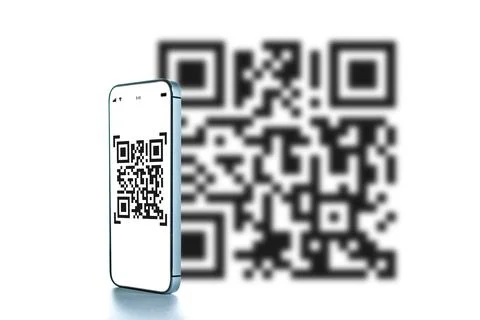 Code scan icon. Digital mobile smart phone with qr code scanner on smartphone Foto stock