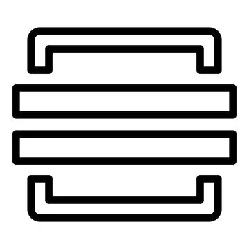 Code scanning icon outline vector. Phone scan Illustrazione stock