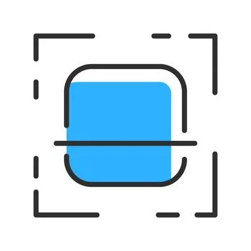 Code scanning line icon. Vector illustration イラスト素材