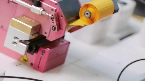 Code scanning motor cables closeup Stock Footage 75326096