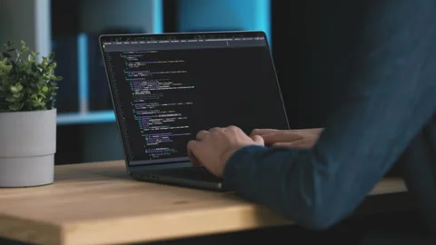 Code on screen Stock Footage 214346625