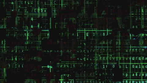 Code on the screen glitch effect Stock Footage 219512841