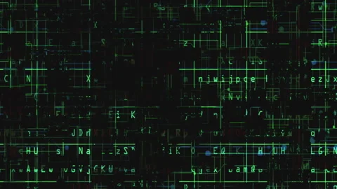 Code on the screen glitch effect Stock Footage 220807461