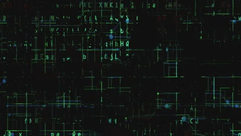 Code on the screen glitch effect Stock Footage 221655556