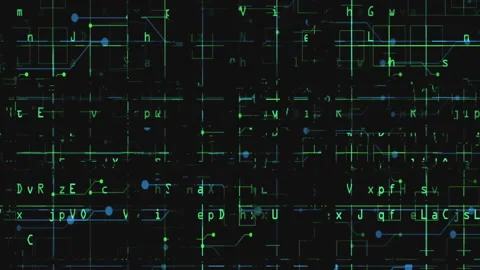 Code on the screen glitch effect Stock Footage 226017474