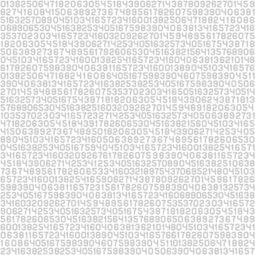 Code Screen Gray Numbers Background. Vector Stock Illustration