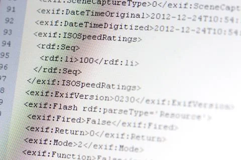 Code on screen 写真素材