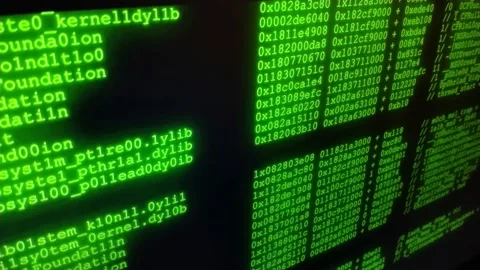 Code script technology on the monitor's computer. code program software. Stock Footage 218607209