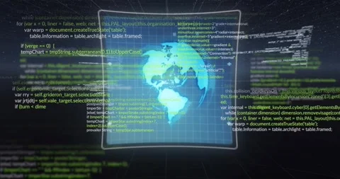 Code scrolling activating UI, panels shi... | Stock Video | Pond5
