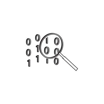 Code search icon. Elements of cyber security icon. Premium quality graphic Stock Illustration