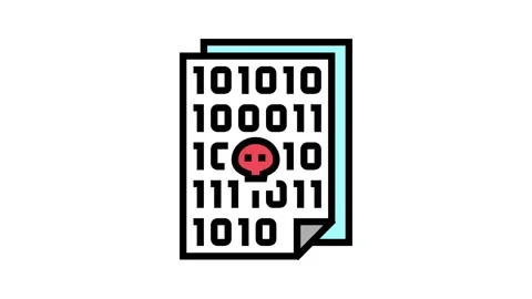Code of security software system color icon animation Stock Footage 165322991