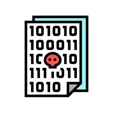 Code of security software system color icon vector illustration Stock Illustration