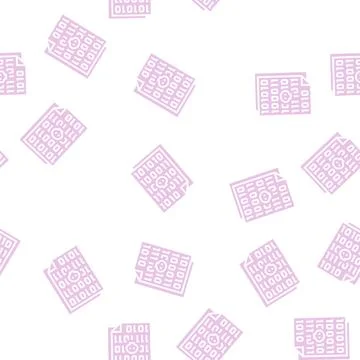 Code of security software system glyph seamless pattern Stock Illustration