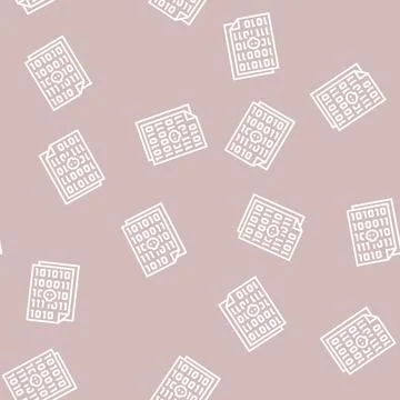 Code of security software system line seamless pattern Stock Illustration