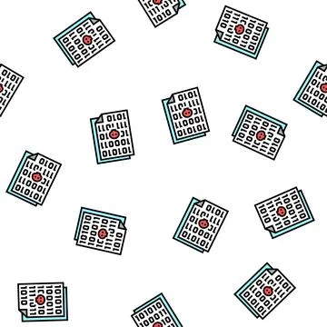 Code of security software system vector seamless pattern Illustrazione stock