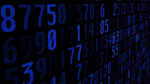 Code sequence in motion unraveling the mathematical model of changing digits. Stock Footage 245877553