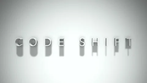 Code shift 3D title animation with shadows on a white background Stock Footage 297515565