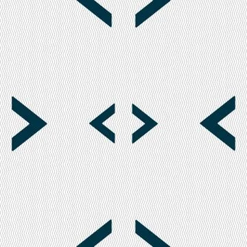 Code sign icon. Programmer symbol. Seamless abstract background with geometri Stockillustratie