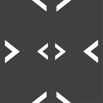Code sign icon. Programmer symbol. Seamless pattern on a gray background. Vec 스톡 일러스트