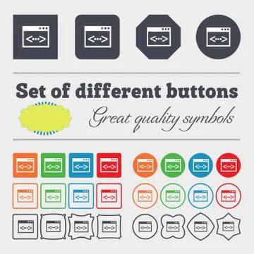 Code sign icon. Programmer symbol. Big set of colorful, diverse, high-quality bu Stockillustratie