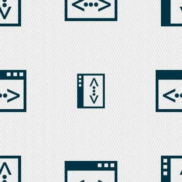 Code sign icon. Programmer symbol. Seamless abstract background with geometric s Stock Illustration