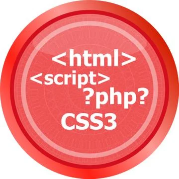 Code sign icon. Programming language symbol. Circles buttons Stock Illustration