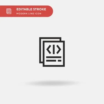 Code Simple vector icon. Illustration symbol design template for web mobile U イラスト素材