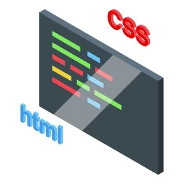 Code site optimization icon isometric vector. Responsive web design Stock Illustration