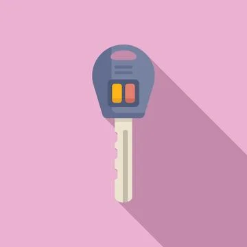 Code smart key icon flat vector. Control security Stockillustratie