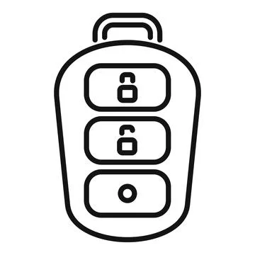 Code smart key icon outline vector. Control security イラスト素材