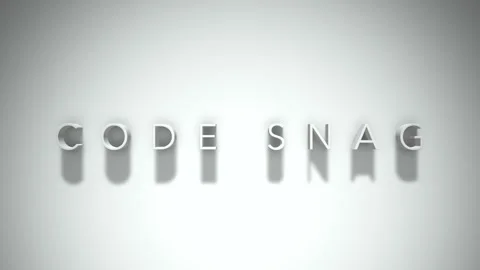 Code snag 3D title animation with shadows on a white background Stock Footage 297511030