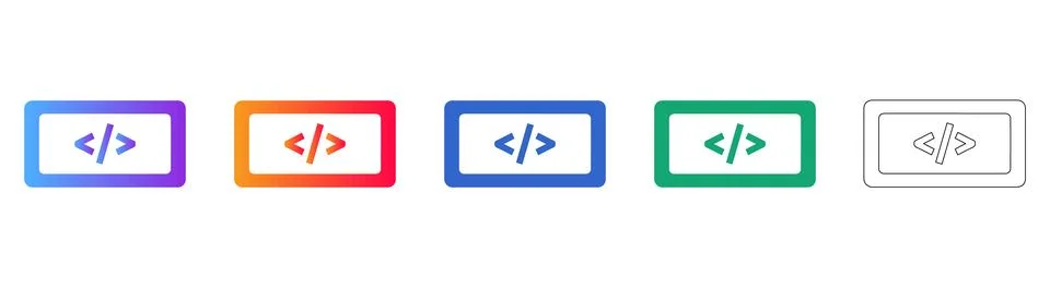 Code Snippet UI Element Set Illustrazione stock