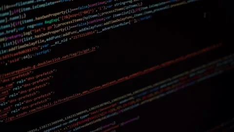 Code of software developer from the it industry showing network and cloud Stock Footage 168275090