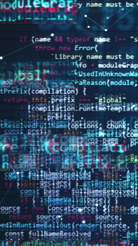 Code software screen vertical technology didgital background Stock Footage 309751589