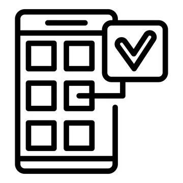 Code step phone icon outline vector. Login verify Stock Illustration