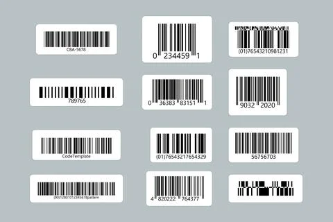 Code stickers on isolated background. Code sample Illustrazione stock