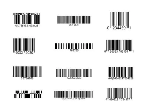 Code stickers on isolated background. Code sample イラスト素材