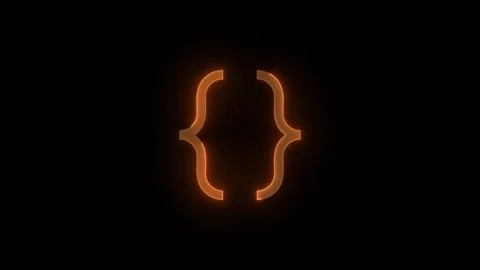 Code stroke icon glowing neon brown color animation Stock Footage 289398889