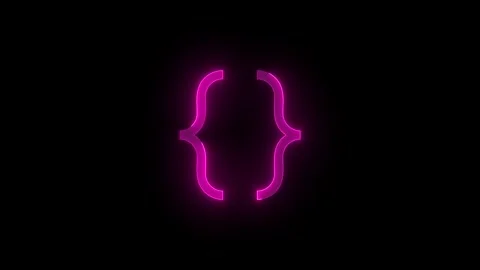 Code stroke icon glowing neon pink color animation Stock Footage 289398902