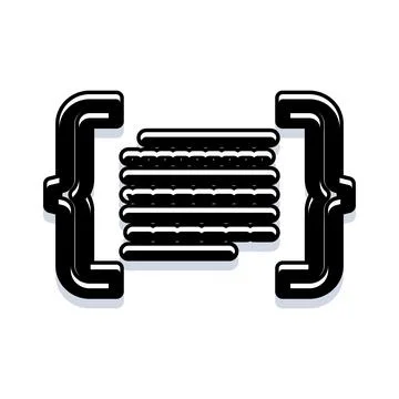 Code structure displaying curly brackets and script lines Illustrazione stock