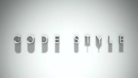 Code style 3D title animation with shadows on a white background Stock Footage 297016548