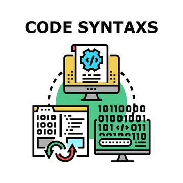 Code syntax programming development concept illustration Stock Illustration
