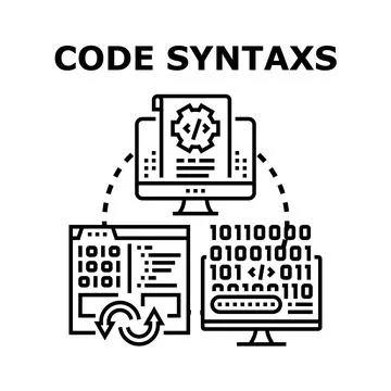 Code syntax programming development concept illustration Stock Illustration