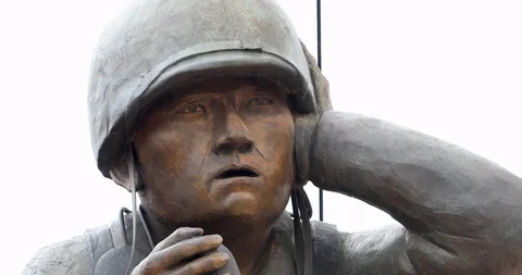 Code Talker, Close up in Window Rock-AZ Stock Footage 107354758